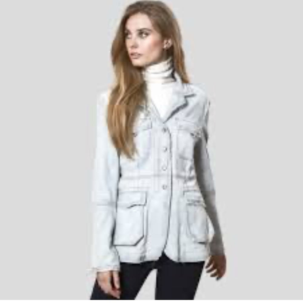 Jakett New York Meryl Waxed Suede Leather Jacket.